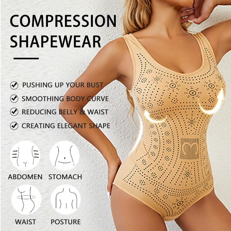 Cross-border European and American one-piece shapewear style, backless strappy base layer tummy control triangle button-up body shaping tight underwear
