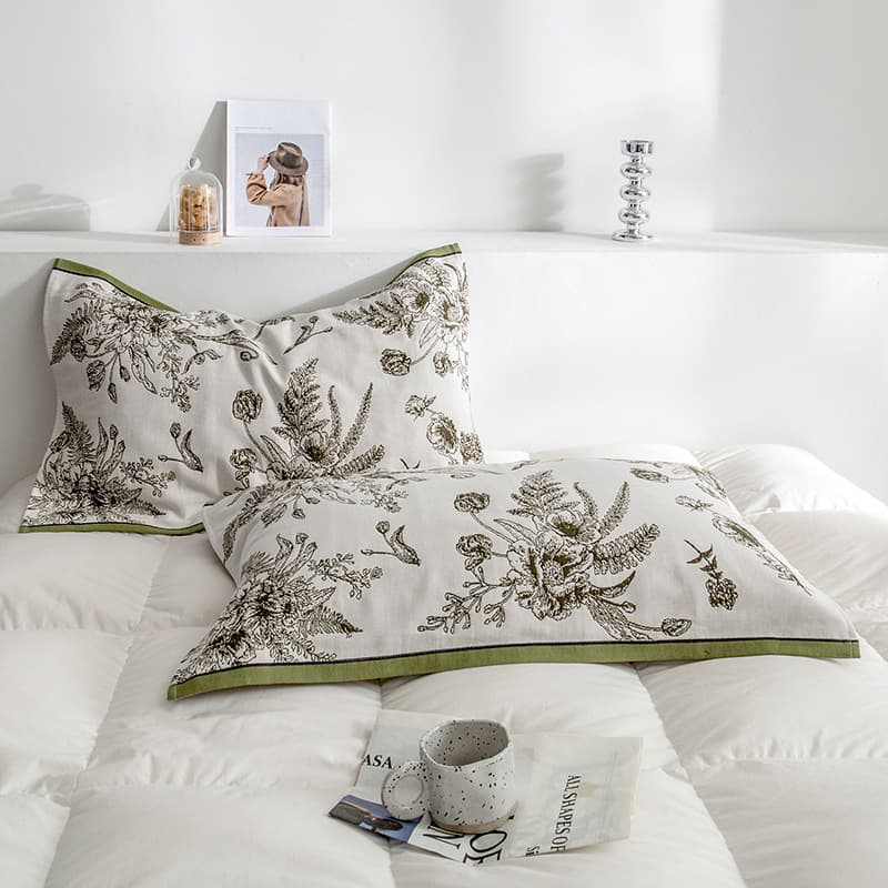 Pure Cotton Pillowcases Direct from Manufacturer, New Retro Trend Absorbent Five-Layer Gauze All-Cotton Breathable Wholesale