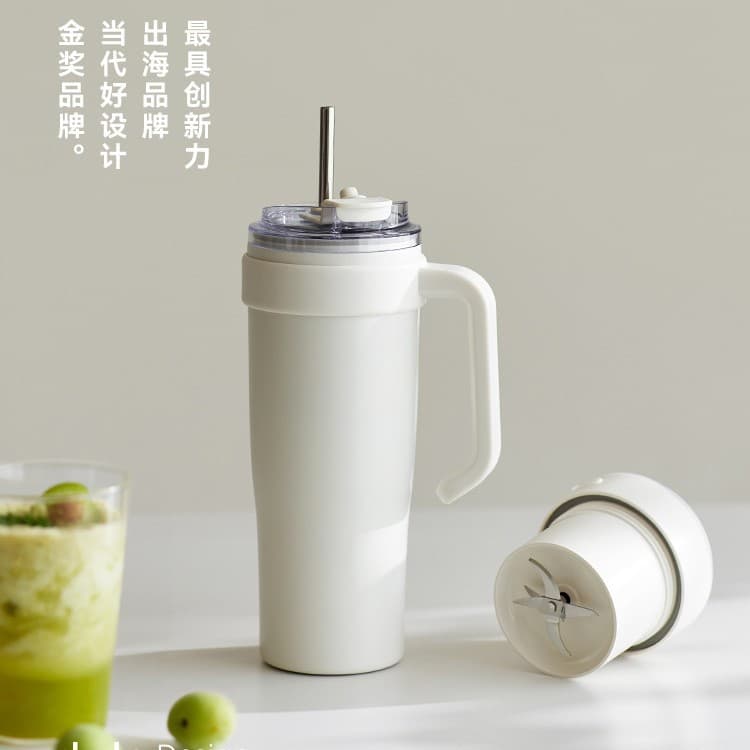 Olayks Instant Insulated Cup, Ice Master Cup, Thermal Water Bottle, Large Capacity Cold Keeping, Stainless Steel Car Juice Maker