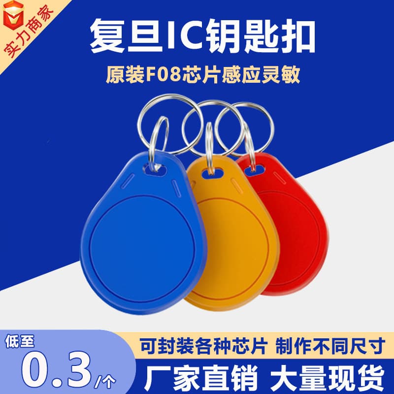 Fudan IC Keychain Access Card, Fudan M1 Chip 3 IC Keychain, Community Property Induction Elevator Card