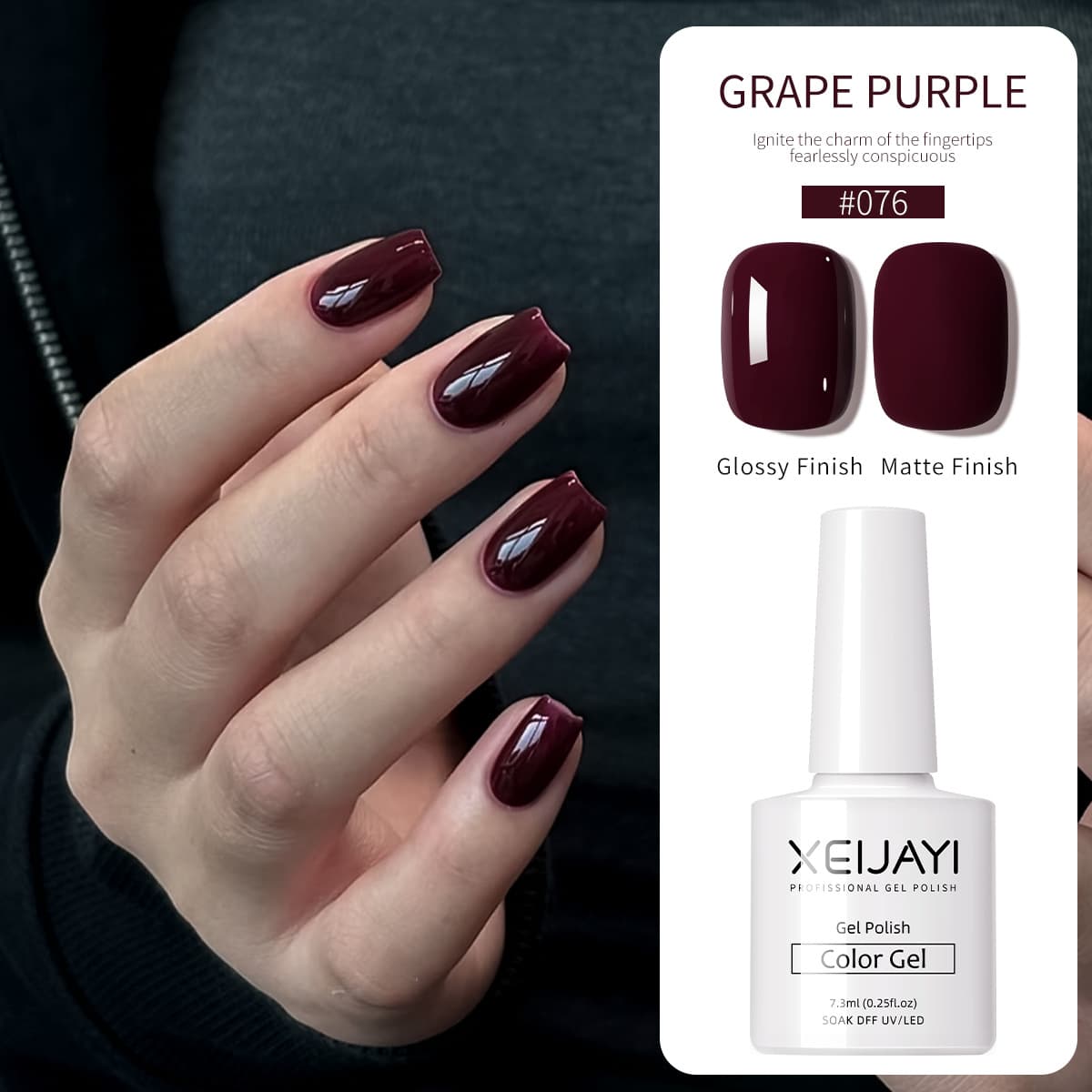 Dark grape purple nail polish 2025 new whitening black currant purple nail salon popular color