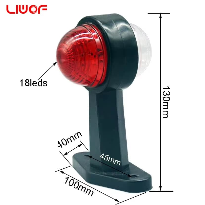 Cross-border supply of 24V LED double-sided rubber lights, side marker lights, corner lights, trailer taillights, and truck side lights.