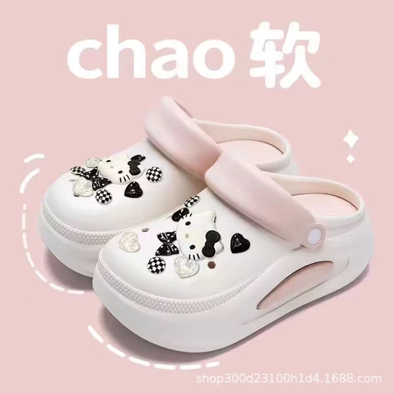 Women's trendy cute cartoon clogs, summer couple shoes, non-slip thick sole, dopamine beach shoes for men and women.