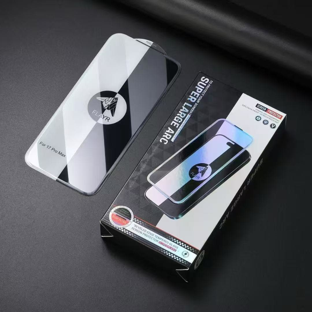 Tempered Glass Screen Protector for Apple 17 Pro Max, 16 Cut Edge Frameless Film, 15 Electroplated HD High-Aluminum Privacy Phone Film