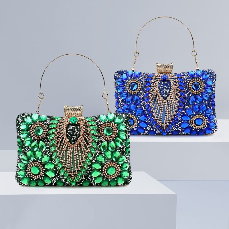 Cross-Border Rhinestone-Embellished Evening Bags for Women, Banquet Qipao Bags, Fashionable Dress Crossbody Bags, Socialite Rhinestone Handbags, Wholesale