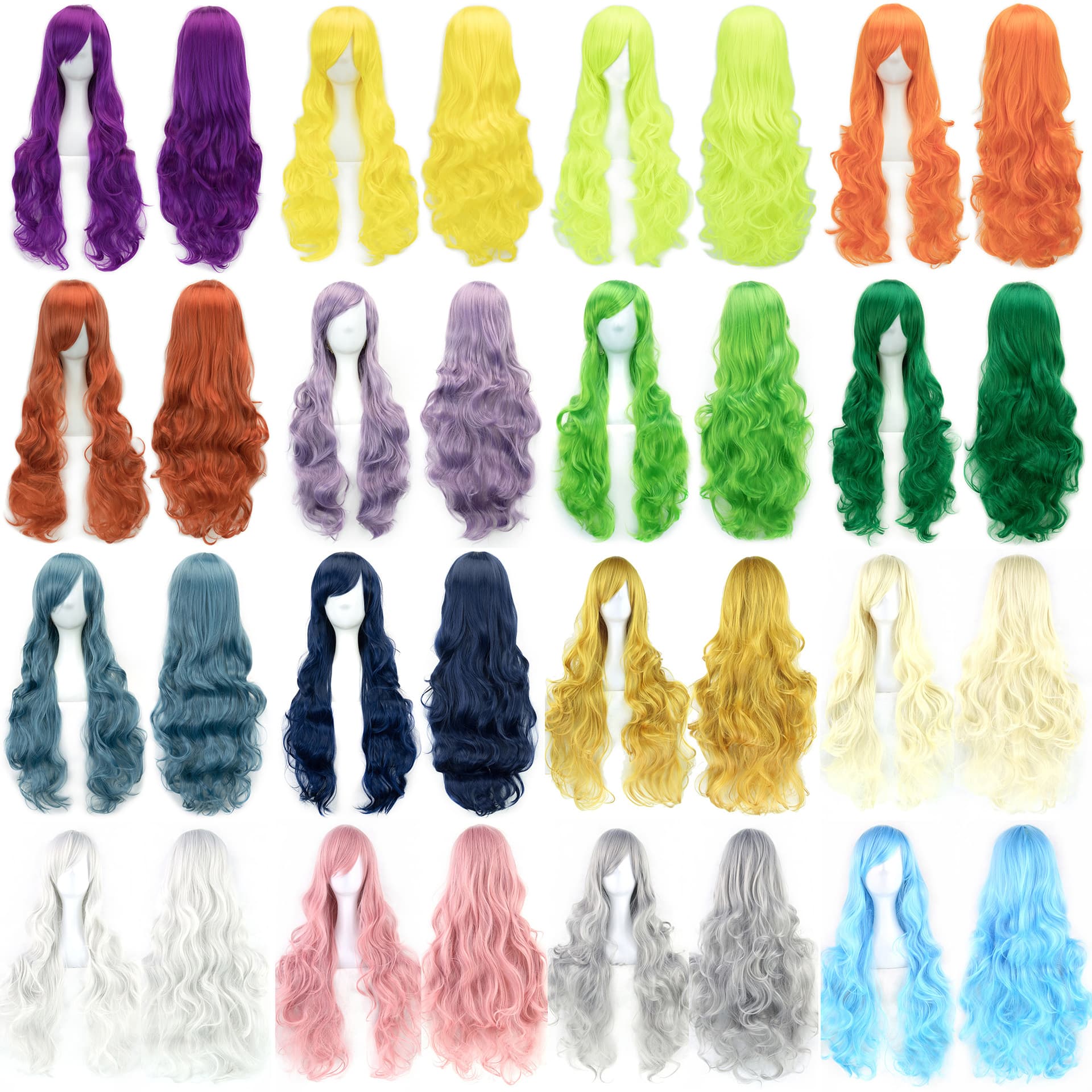 Universal Cosplay Wig, Cos Hair Long Curly High-Temperature Silk Curly Wig, Versatile Anime Cosplay Wig