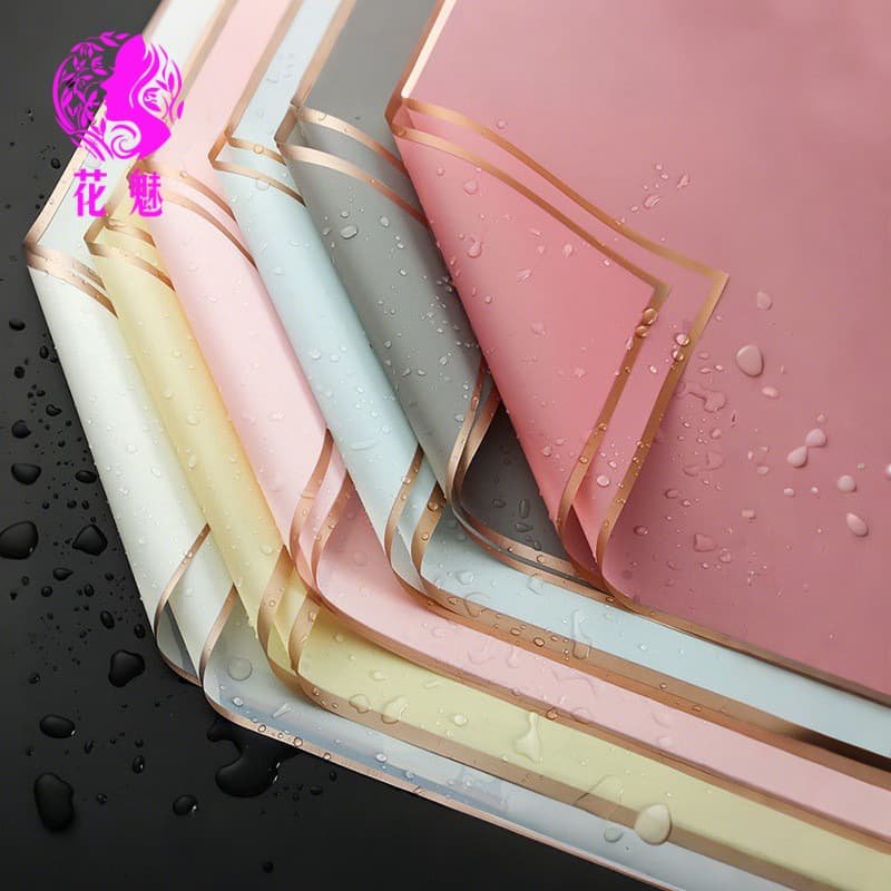 Phnom Penh jelly film flower wrapping paper, waterproof flower wrapping paper, flower shop floral material, Korean high-end matte paper