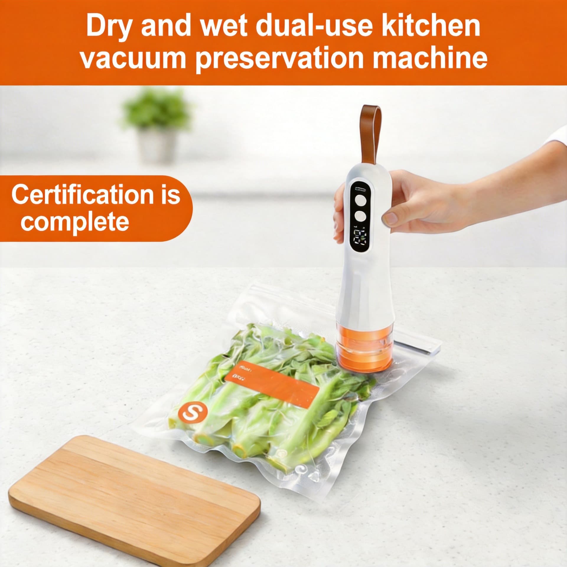 Food vacuum sealer, kitchen food preservation, clothing storage