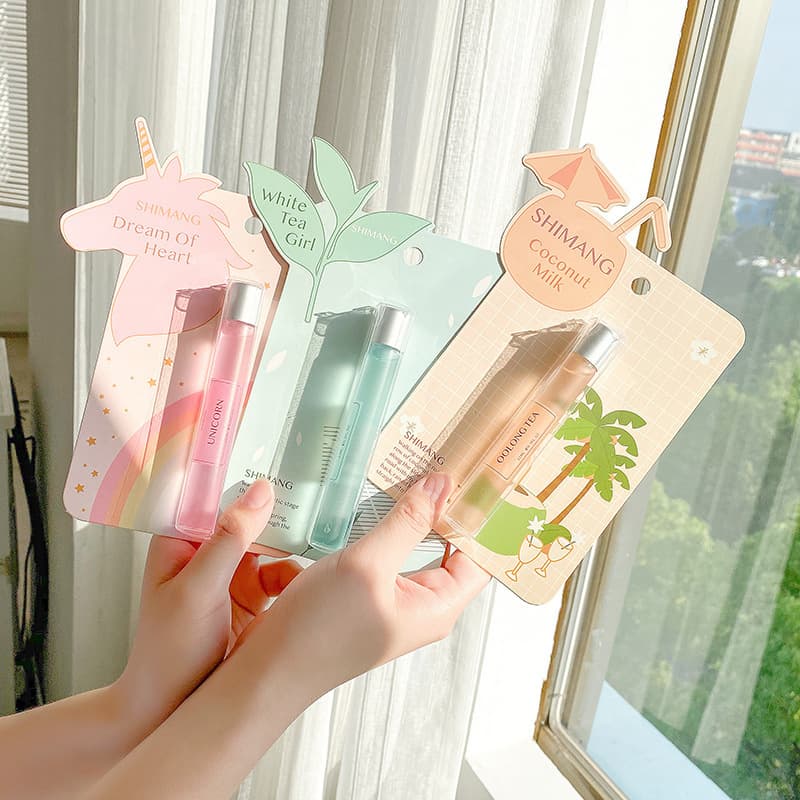 Shimang brand roll-on perfume long-lasting freesia white tea students natural fresh unicorn perfume sample wholesale