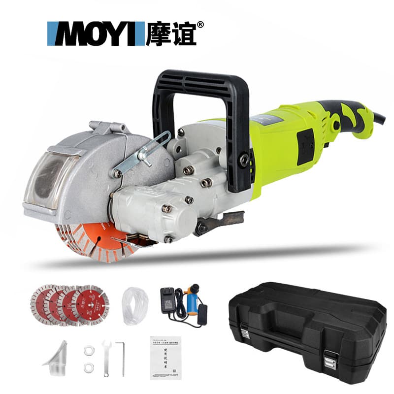 One-time forming grooving machine for dust-free plumbing and electrical engineering installation; wall concrete cutting machine with automatic grooving.