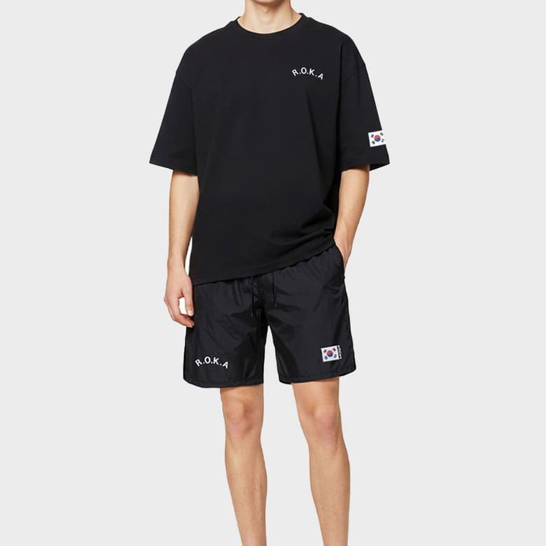 ROKA Korean Summer Sports Pants Casual Thin Outdoor Quick-Dry 3/4 Length Men's Sports Fitness Shorts