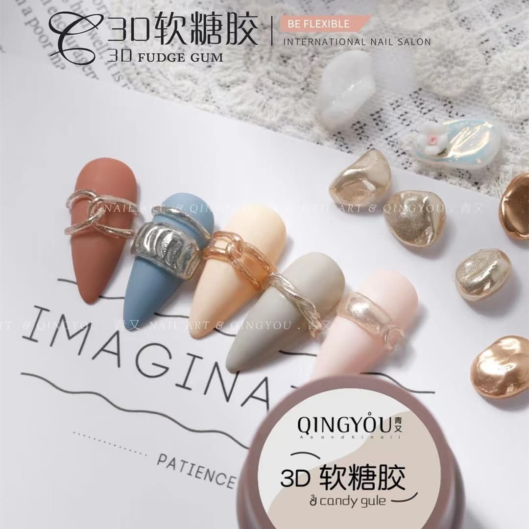 Nail Art Transparent Soft Gel 3D Carving Gel PVC Solid Gel Squishy Molding Gel UV Nail Polish Gel