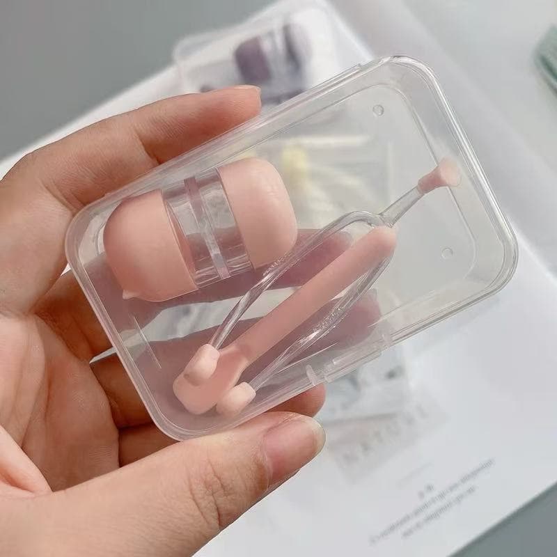 Contact Lens Applicator and Remover Tool Set with Case, Suction Rod, Tweezers, Portable for Easy Wearing and Removal
