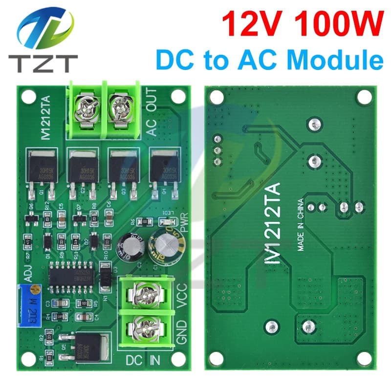 DC-AC New 12V 100W Square Wave Inverter Driver Board DC to AC Module Small Bridge Type
