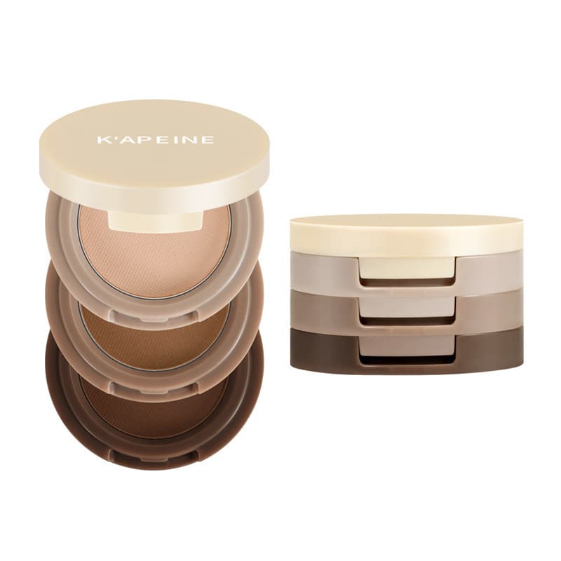 Macaron Three-Layer Sandwich Eyeshadow Shimmer Pearl Matte Contour Nose Shadow Earth Tone Long-Lasting Eyeshadow