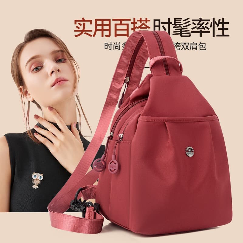 New mini backpack for women, minimalist versatile anti-theft fashionable chest bag, multi-functional commuter travel crossbody bag