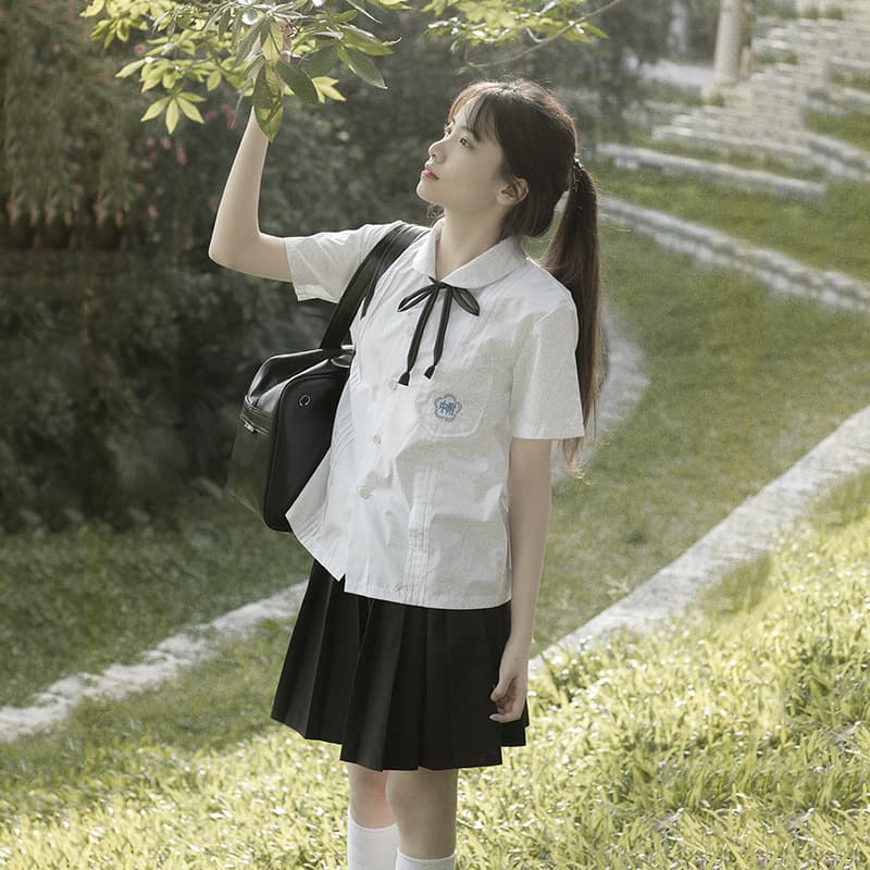 Taiwan-Style School Shirt College-Style Class Uniform Set for Middle and High School Students