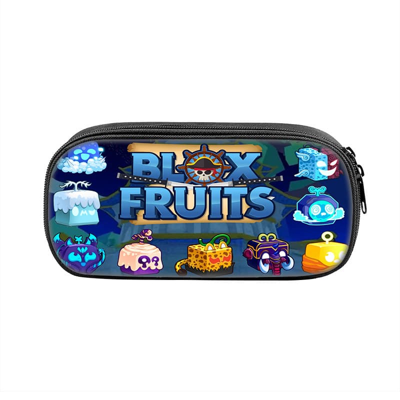 ROBLOX Game Blox Fruits Printed Pencil Case Devil Fruit Kids Students Stationery Bag