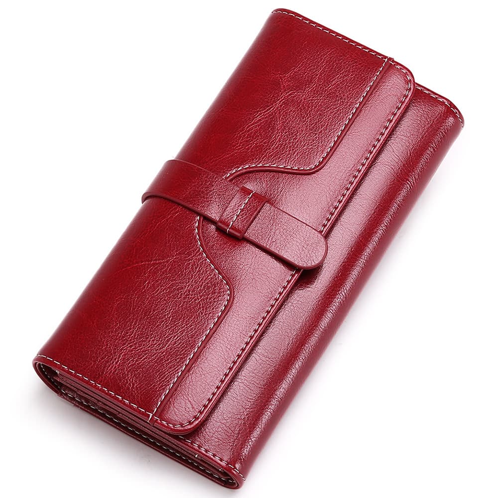 Women's Long Zipper Wallet, Leather, European and American Trendy Fashion Wallet, Large Capacity Clutch Bag