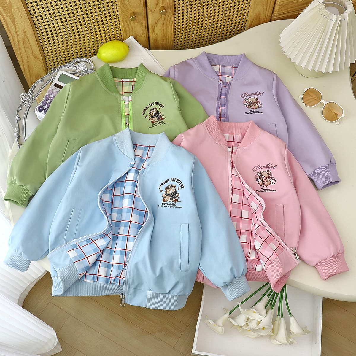 Boys' Fall Jacket 2026 New Style, Big & Middle Kids' Casual Baseball Jacket Top, Boys & Girls Reversible Wear