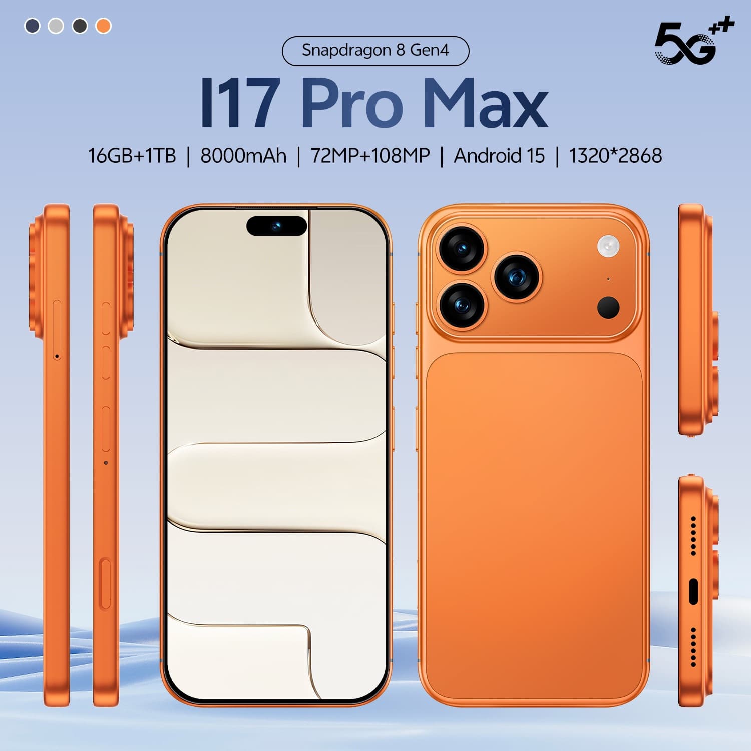 I17 Pro Max Cross-border New Model 4+64G with Camera Button Android 10.0 Smart 4G All Netcom Foreign Trade Phone