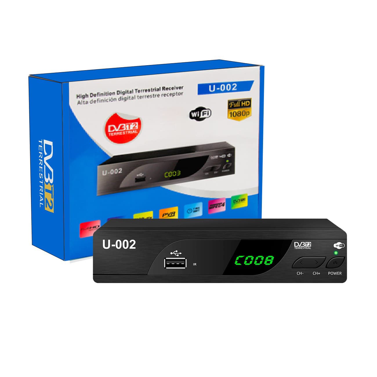 Shenzhen Junuo Factory Hot Sale DVB-T2 HD TV Set-top Box DVB-T2 Supports Wi-Fi Export to Malaysia