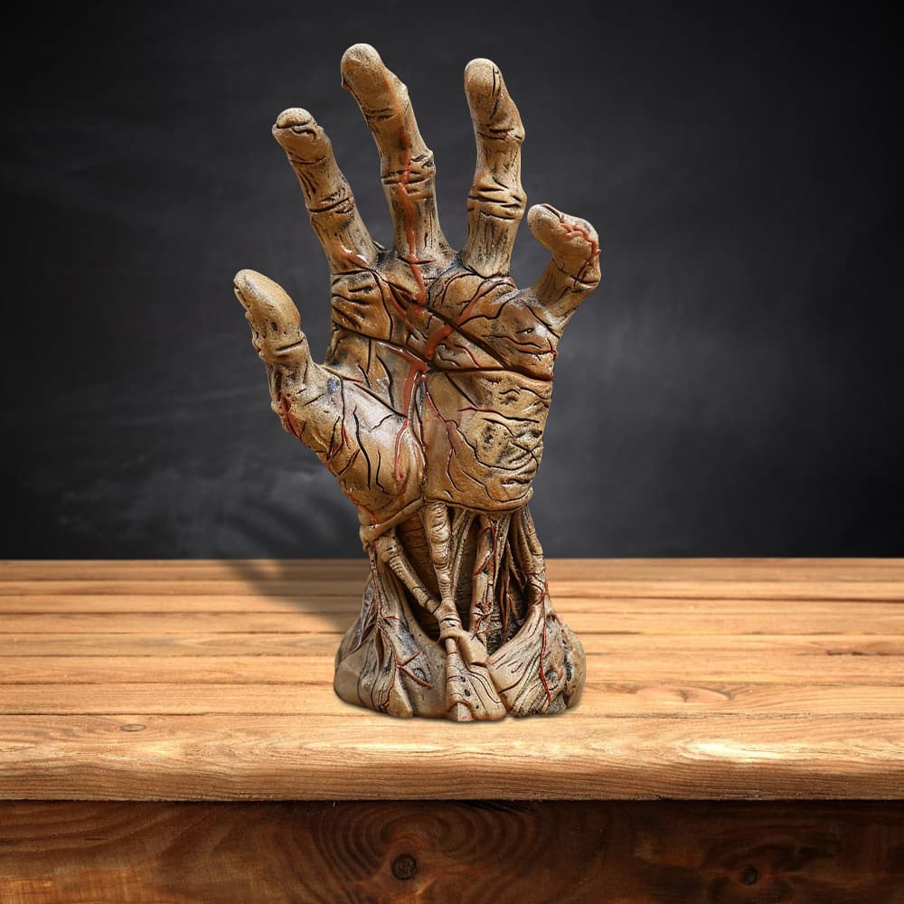 Cross-border New Halloween Satan's Hand Creative Resin Craft Amazon Bestseller Halloween Zombie Hand