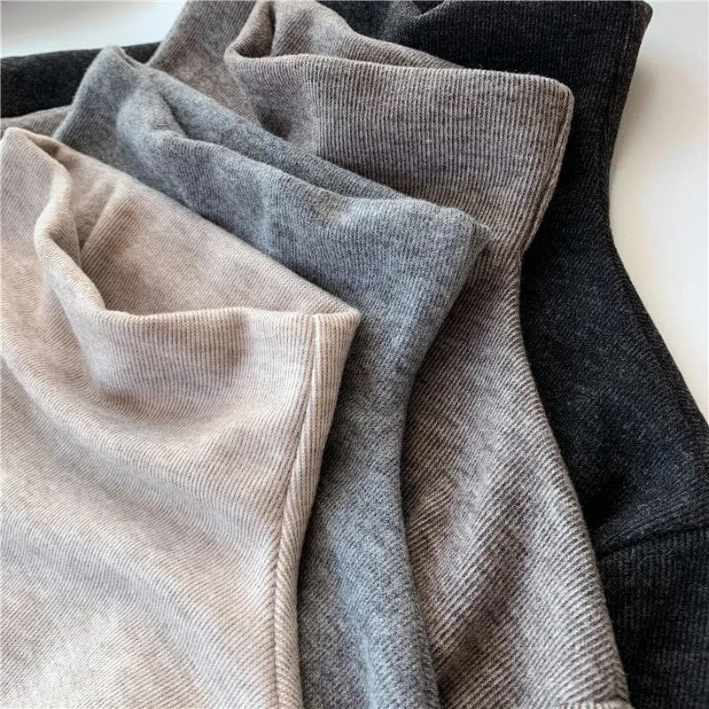 Thickened Warm Half-polo/turtle Neck Base Layer Women's Clothing Autumn/winter Slims Smooths Silhouette Color Versatile Sleeve