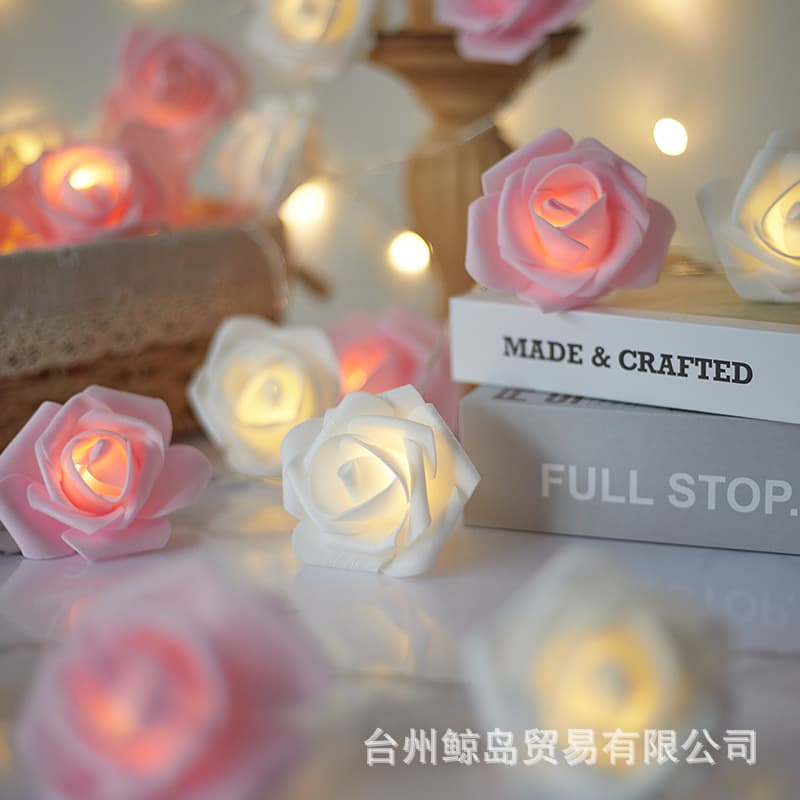Birthday rose lantern room decoration arrangement light string wedding proposal confession props USB holiday decoration light