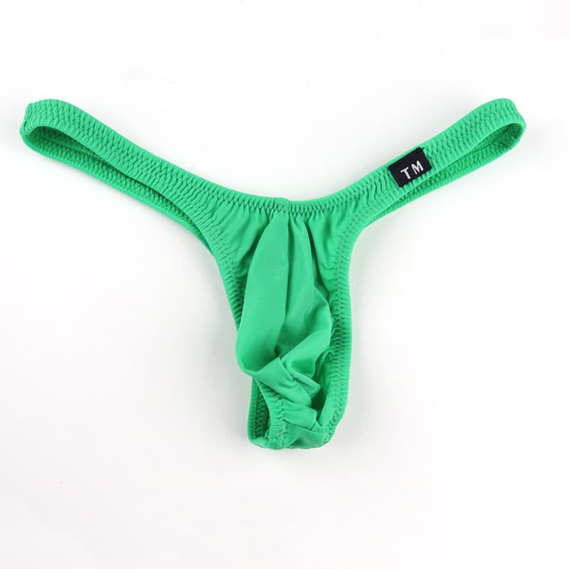 New men's sexy big bag thong boys' T-pants silky breathable low-waist fashion underwear