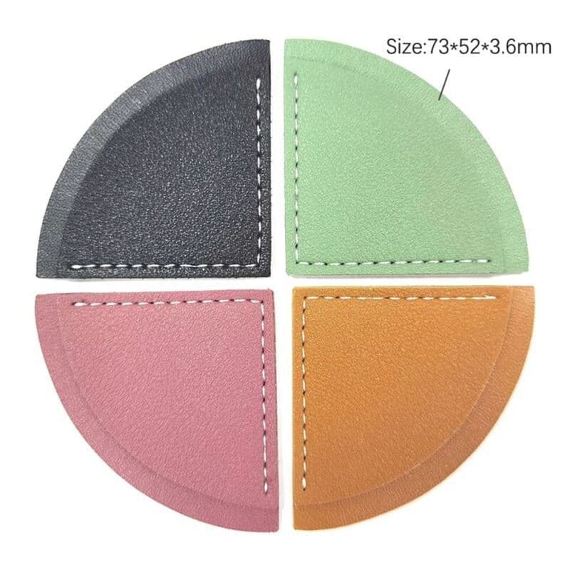 Cross-border Fan-shaped Bookmark PU Leather Page Corner Anti-crease Tool Reading Page Marker Fan-shaped Page Clip
