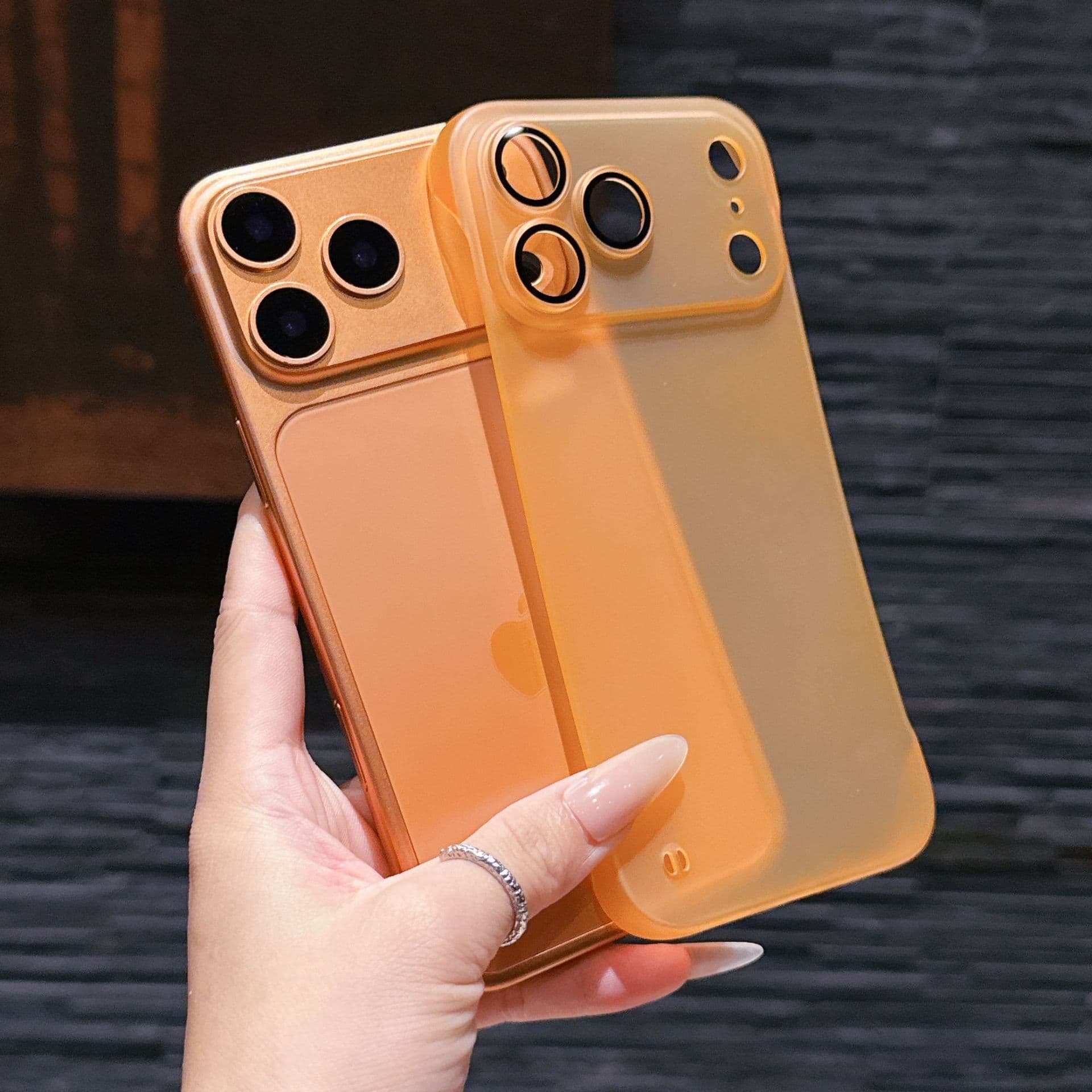 Frameless suitable for iPhone 17 Ice Mist mobile phone case Frosted iPhone 16proMax Ultra-thin simple 15 protective case