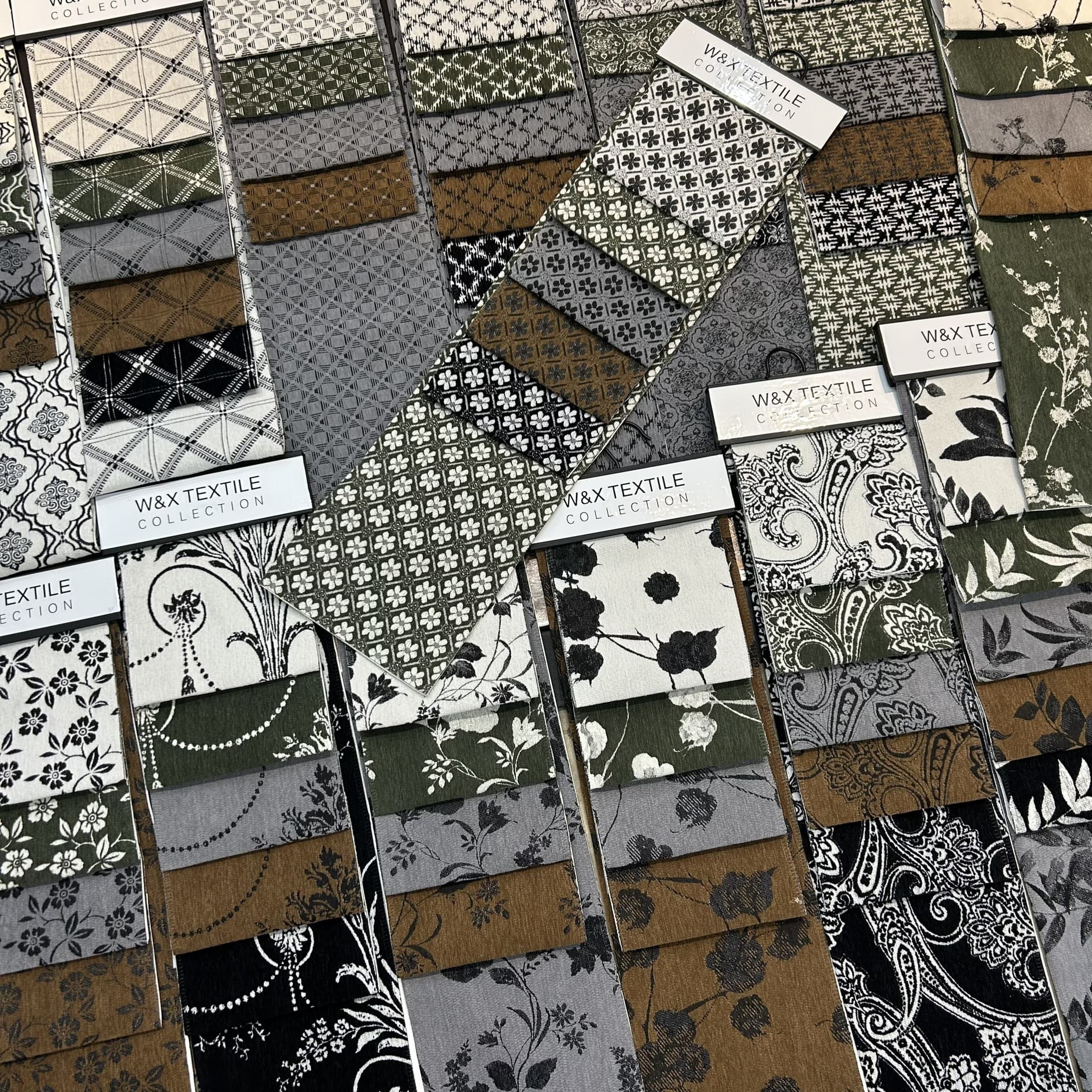 280cm width chenille jacquard fabric, vintage/vintage small floral geometric jacquard fabric