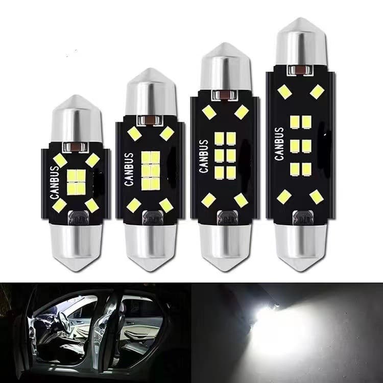 Car LED roof light high brightness double tip 2016 8 lights 12 lights decoding reading light license plate light tail box light