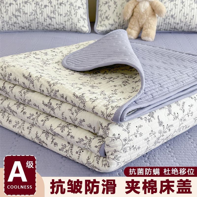 2025 New Washed Cotton Bed Sheet Single Piece, Grade A, Mother and Baby Grade, Tatami Quilted Bed Sheet Set, Three Pieces, Suitable for All Seasons