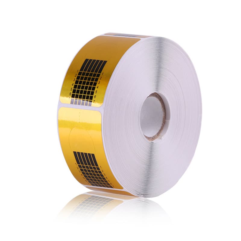 Nail Paper Form Rectangular UV Gel Nail Extension Gold Finger Form 500pcs Gel Nail Form