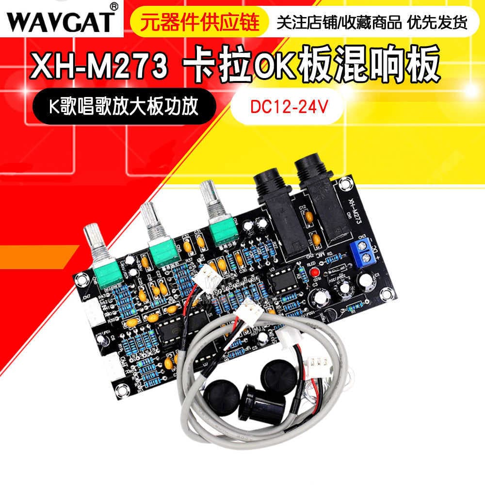 XH-M273 Karaoke Board Reverb Board Microphone Amplifier Board KTV Singing Amplifier Board Audio Amplifier Board DC12-24V