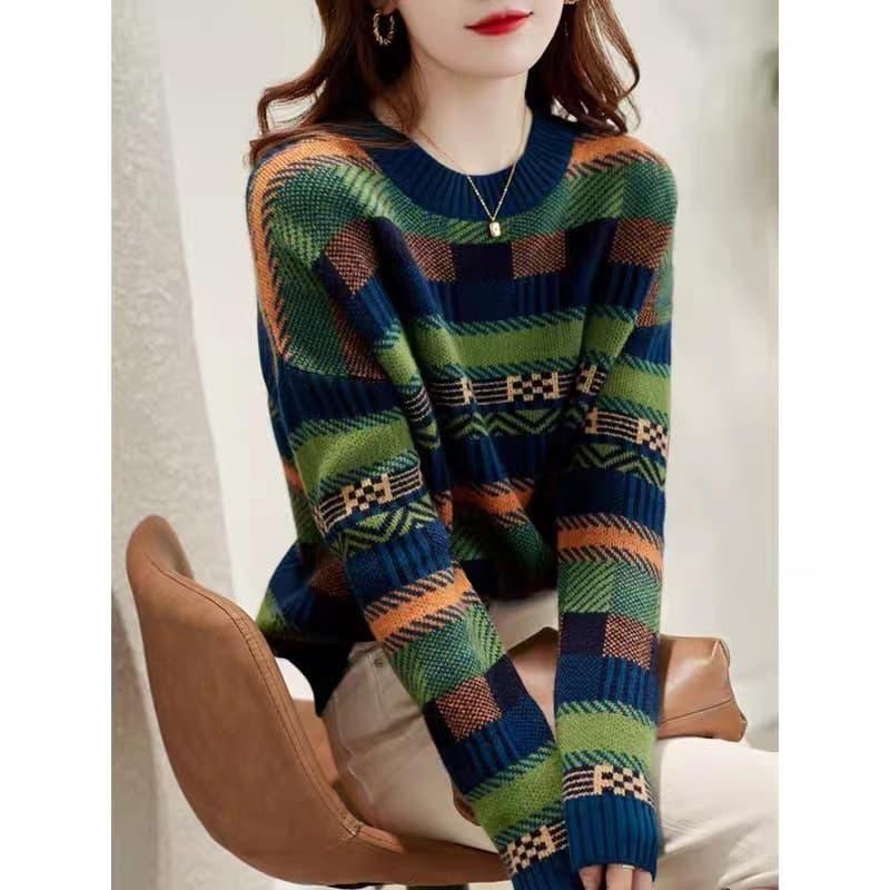 2026 New Solid Color Cardigan for Women Round Neck Knit Sweater Top