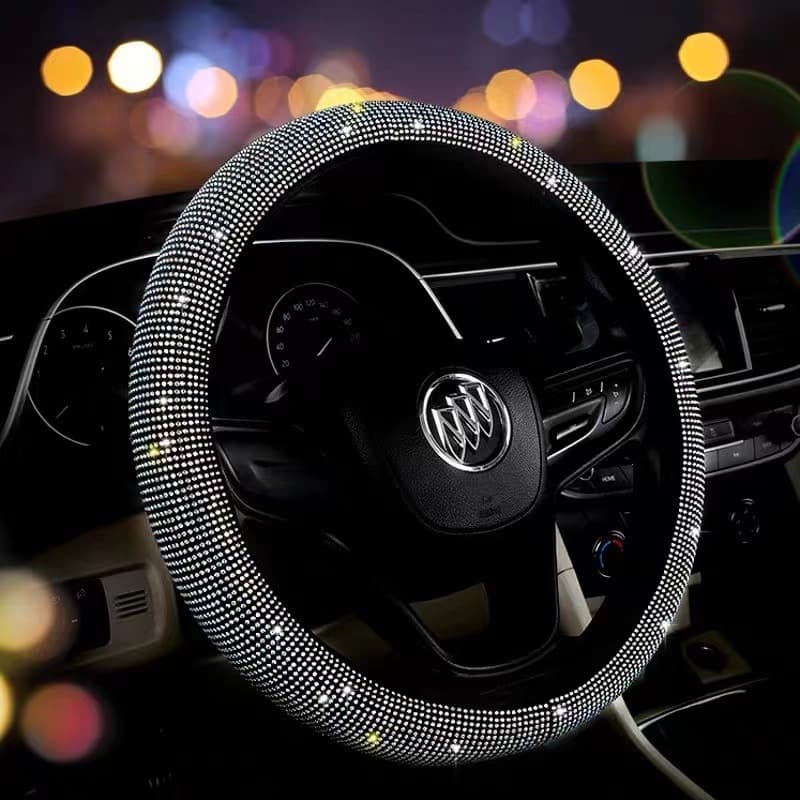Car Steering Wheel Cover Inlaid Summer Elastic No Inner Ring Full Drill Hot Drill Interior Decoration