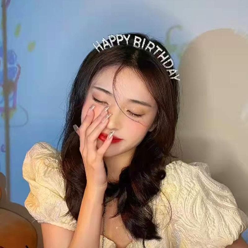 Cross-border happy birthday happy birthday headband European and American birthday party party decorative letter headband