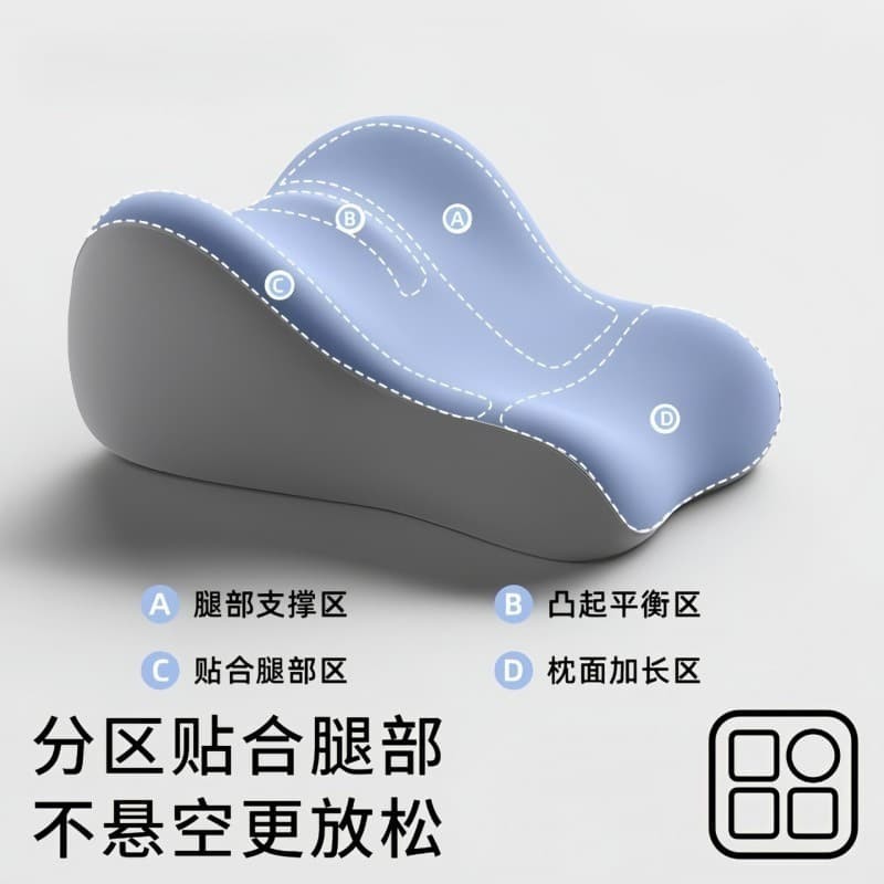 Memory Foam Foot Rest Pillow Pressure Relief Cushion Leg Elevation Pillow for Pregnant Women Bed Sleeping Leg Pillow Slow Rebound