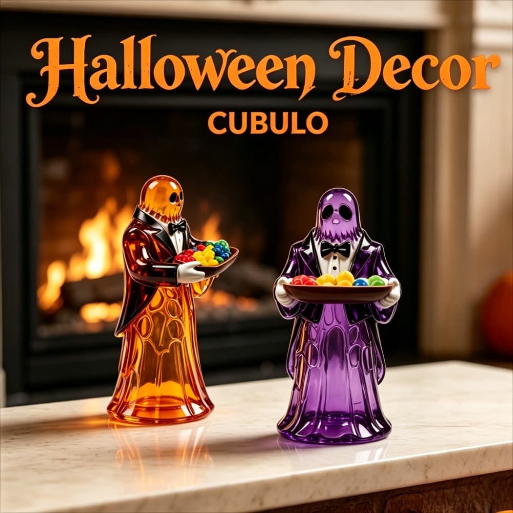 Skeleton Butler 3D Silicone Mold DIY Aromatherapy Candle Gypsum Halloween Decoration Ornament Mold