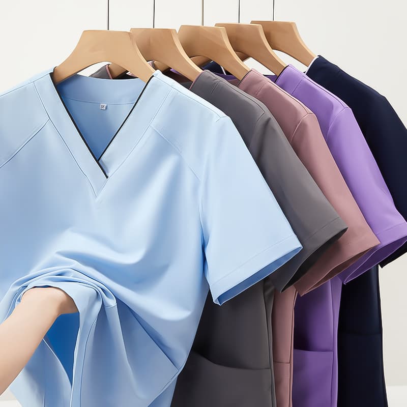 Women's Stretch Quick-Dry High-End Thin Summer Scrub Suit for Dental Clinic, Oral Surgery, Surgery, and Maternity Center Workwear
