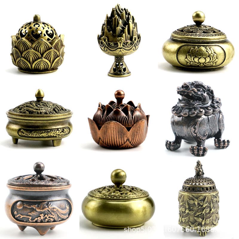 Yasheng Metal Incense Burner Home Boshan Furnace Creative Wenchang Tower Mini Incense Burner Wholesale Metal Craft Ornament