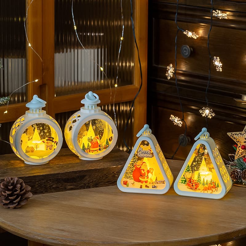 Christmas decorations desktop decorations children's portable retro night lights window pendants props small gifts