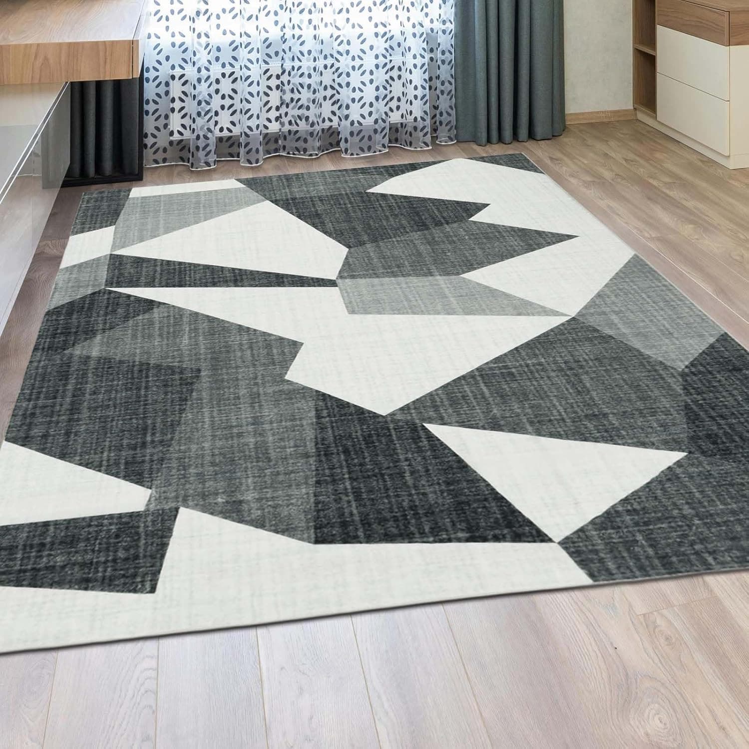 Cross-border Amazon American abstract crystal velvet carpet for living room and bedroom wear-resistant, stain-resistant and easy-care floor mats can be shipped on behalf of others