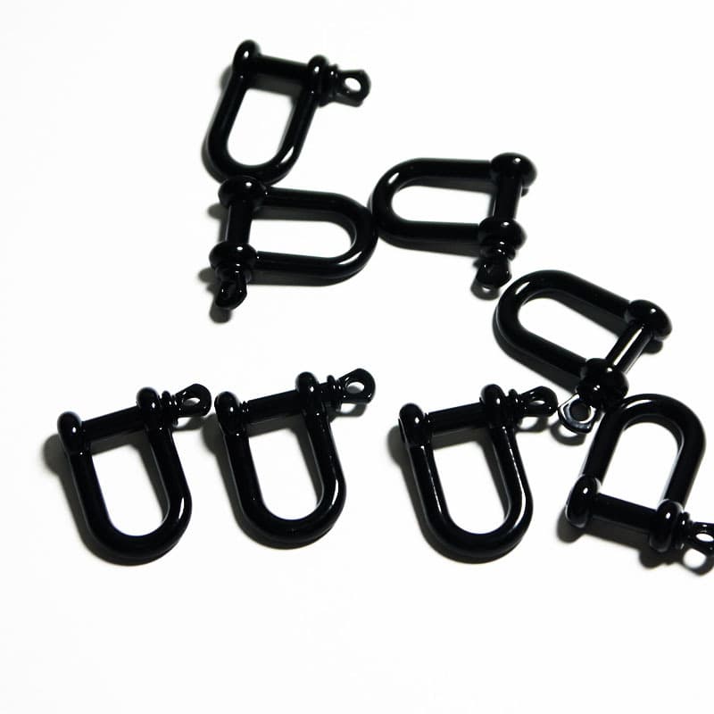 Manufacturer Direct Sale Shackle D-Type Horseshoe Connecting Shackle U-Type Buckle Outdoor Bracelet Accessories Adjustable Buckle U-Type Steel Buckle
