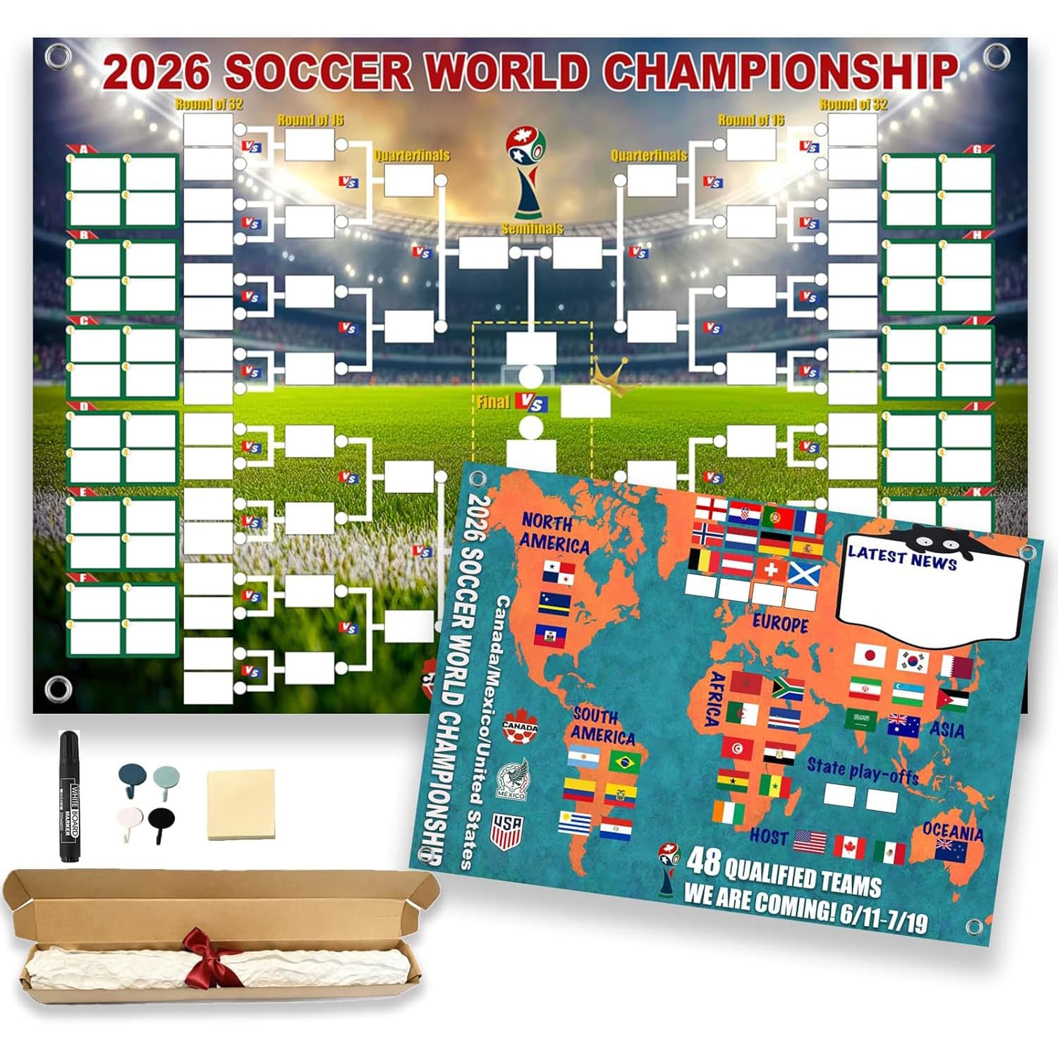 2026 World Cup Team Flags 2026 World Cup Schedule Poster Atmosphere Props