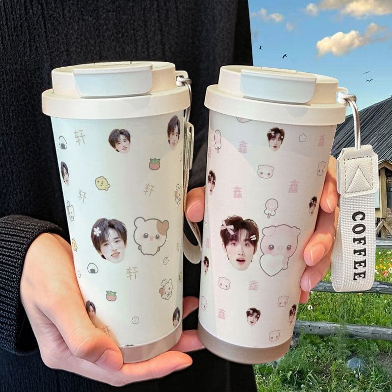 Yan Song Yaxuan Ding Chengxin peripheral thermos cup figures peripheral good-looking girls stainless steel students high-looking suction
