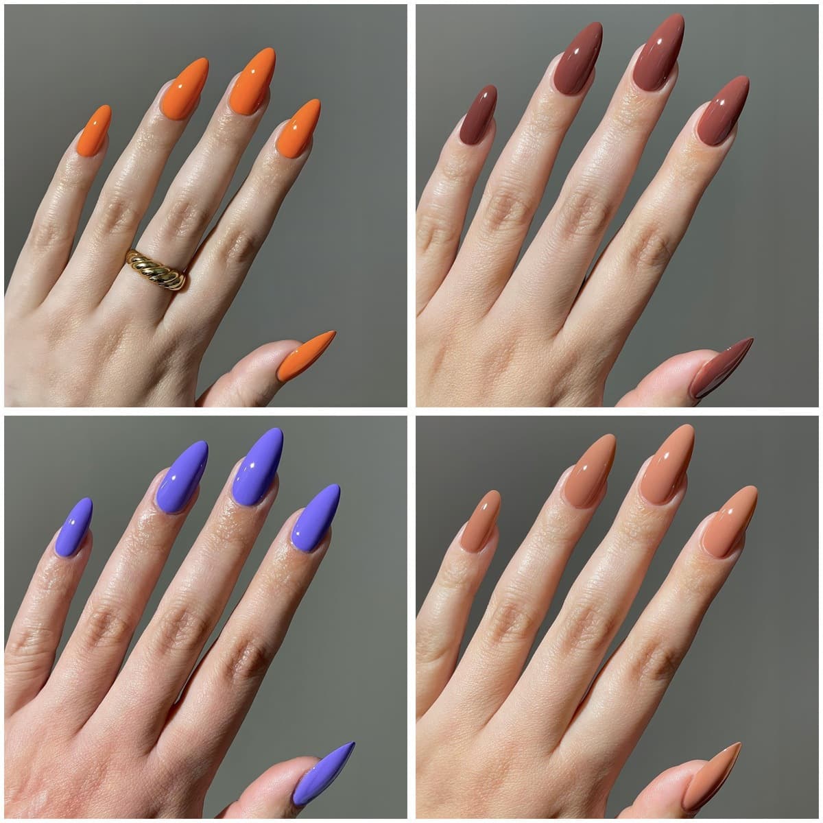 Wearable Nails Almond Style Solid Color Press-On Nail Tips Wholesale Finished Nail Tips Detachable Premium Press-On Nails Finished